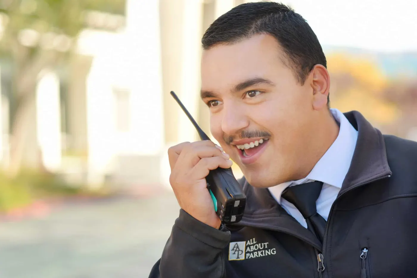 Valet coordinator communicating via radio