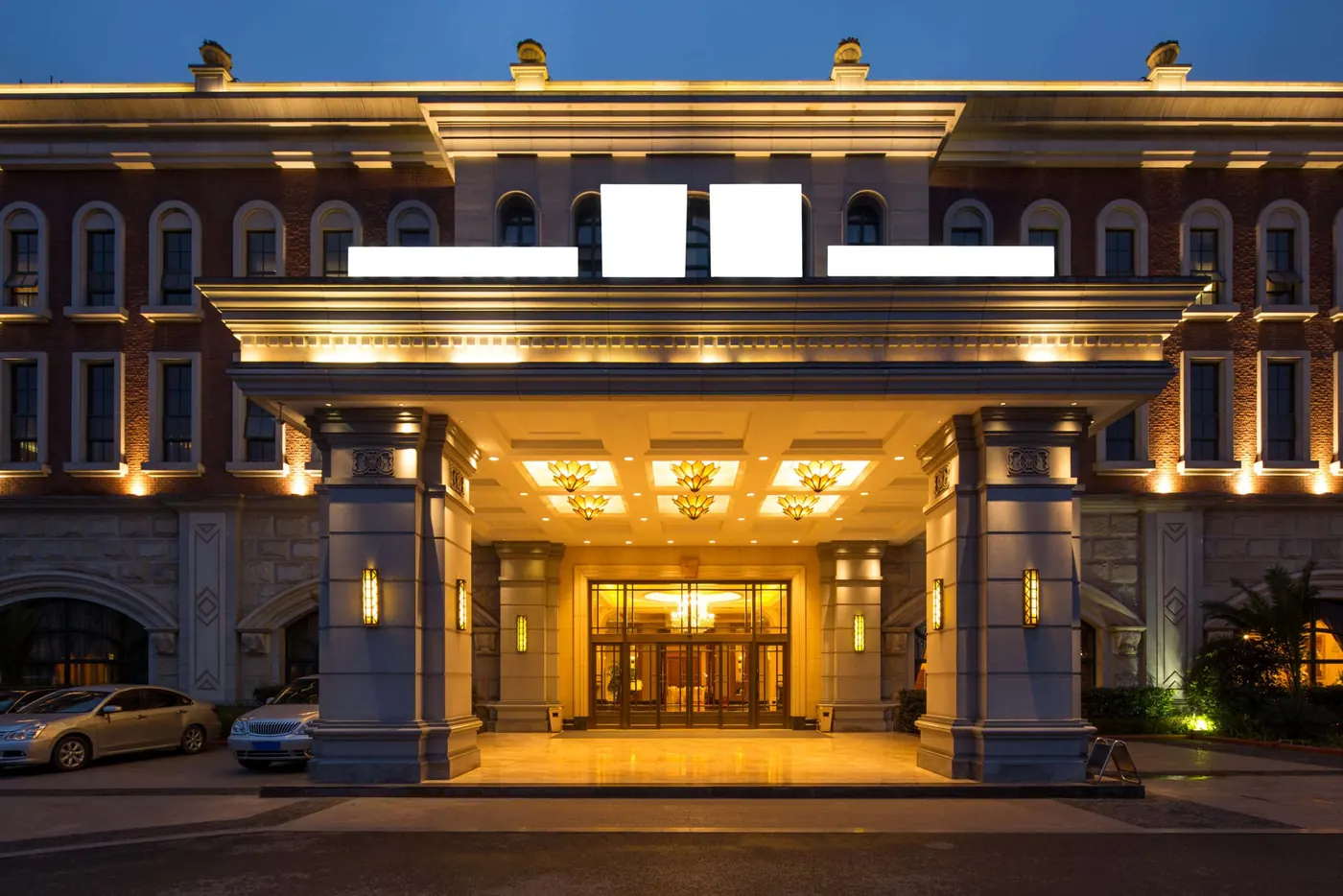 Valet attendant at a hotel entrance